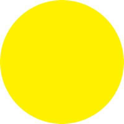 Круглый черно желтый знак