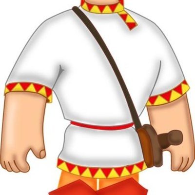 Алеша Попович на белом фоне