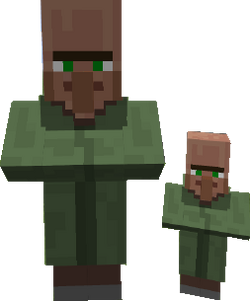 Minecraft зеленый житель