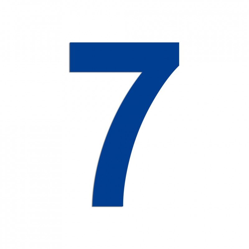 Картинка 7. Цифра 7. Цифра 7 синяя. Изображение цифры 7. Цифра 7 прозрачная.