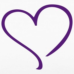 Сердечко с фиолетовым контуром