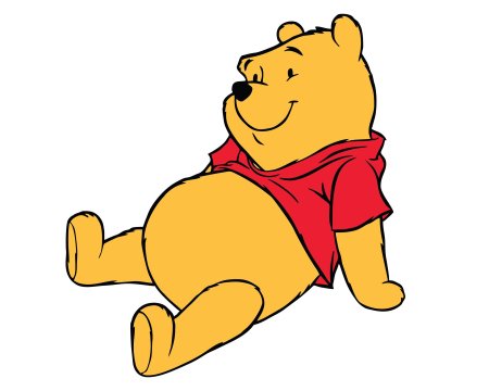 Винни пух на белом фоне