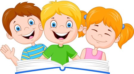 Дети с книгой клипарт