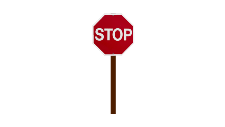 Знак stop на прозрачном фоне
