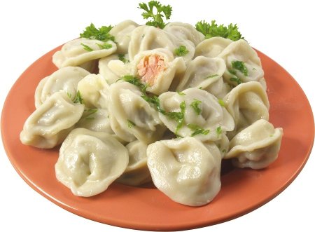 Пельмени на прозрачном фоне
