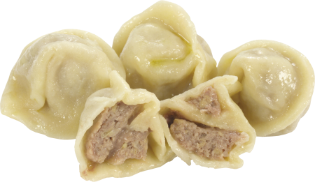Пельмени на белом фоне