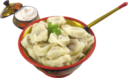 Пельмени на прозрачном фоне
