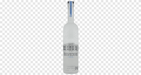 Бутылка водки на прозрачном фоне