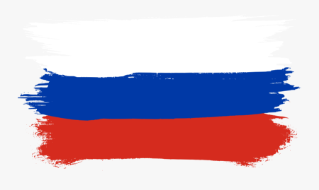Русский флаг на белом фоне