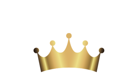 Золотая корона на белом фоне