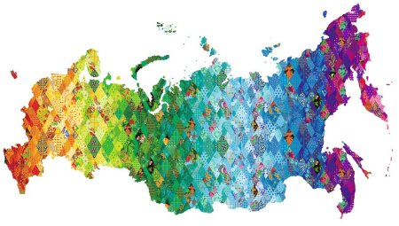 Красочная карта России