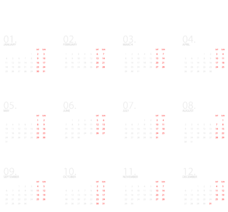 Календарь 2022 на прозрачном фоне