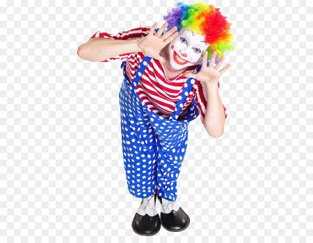 Клоун на белом фоне