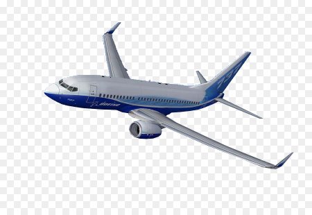 Боинг 737 на белом фоне