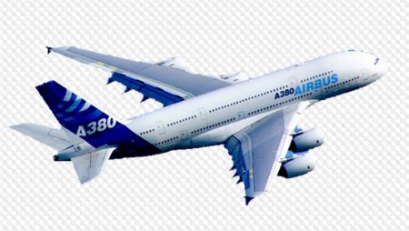 Airbus a380 на белом фоне
