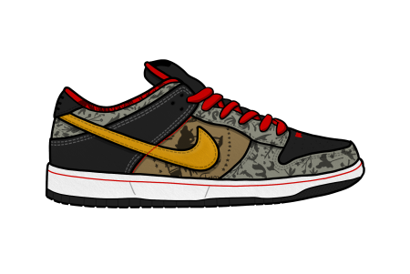 Nike Dunk кроссовки рисунок