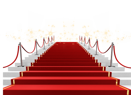 Лестница с красной дорожкой