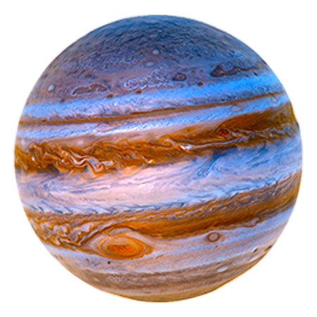 Юпитер на белом фоне