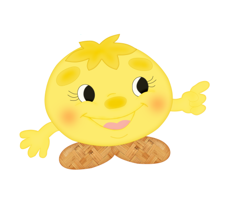 Колобок на белом фоне