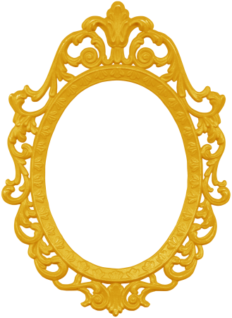 Желтая овальная рамка