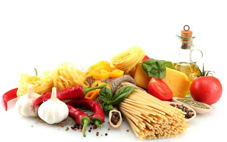 Продукты на белом фоне