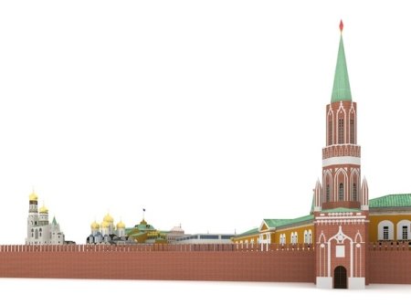 Кремль Москва 3д модель