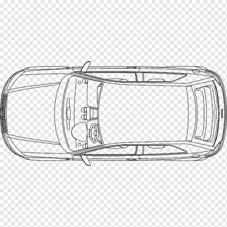 Схематичный автомобиль вид сверху