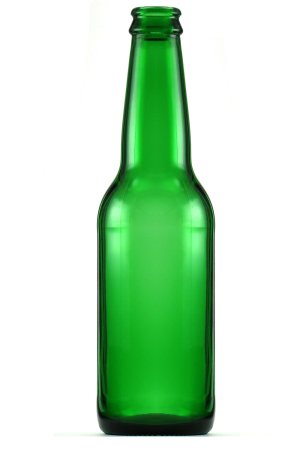 Бутылка на белом фоне
