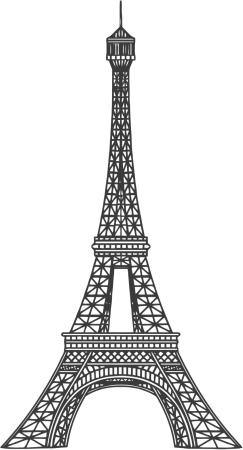 Эльфивая башня в Париже рисунок