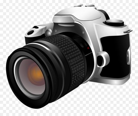 Фотоаппарат на белом фоне