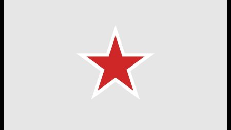 Красная звезда с белой окантовкой