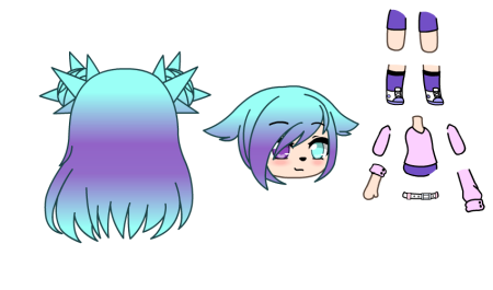 Тело с волосами Gacha Life