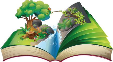Кнгигана прозрачном фоне