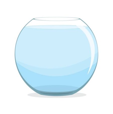 Аквариум с водой без рыбок