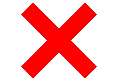 Знак крестик красный