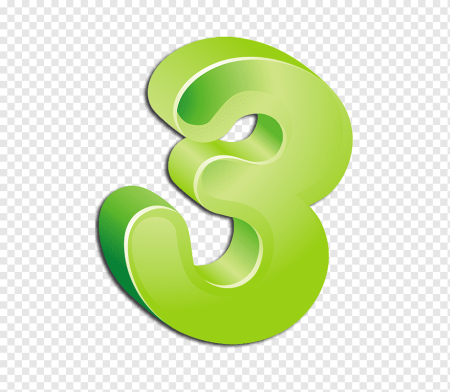 Цифра 3 зеленая