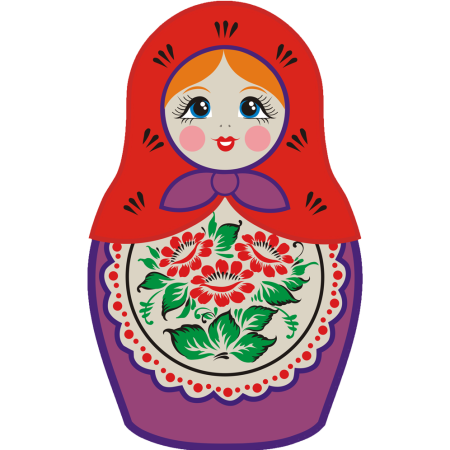 Разноцветные матрешки