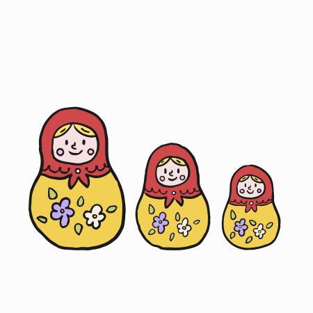 Матрешка без фона
