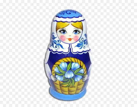 Русская Матрешка на белом фоне