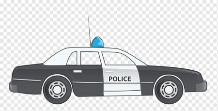 Вектор авто сбоку полиция