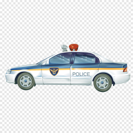 Cartoon Police car сбоку