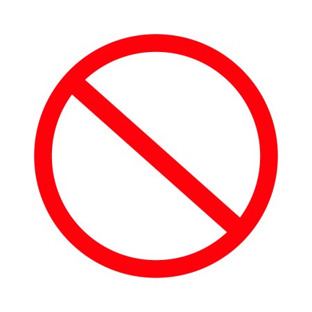 Знак запрета прозрачный