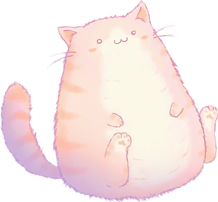 Котик арт без фона