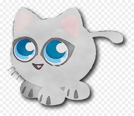 Мультяшный кот на прозрачном фоне