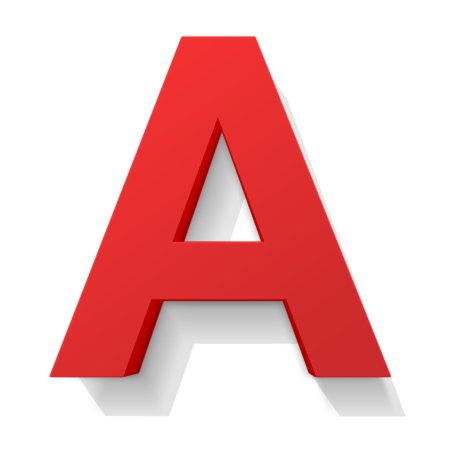 Буквы на белом фоне