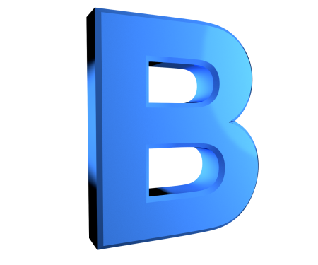 Объемная буква b