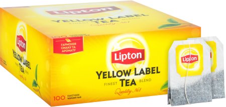 Чай черный Lipton Yellow Label, 100пак