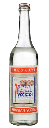 Водка на прозрачном фоне