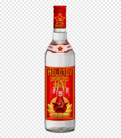 Водка на прозрачном фоне