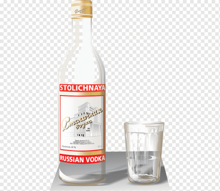 Водка Столичная на белом фоне
